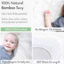Joey + Joan Waterproof Bassinet Mattress Pad Cover Compatible with Delta & Simmons Bassinet 2 Pack Quilted Mattress Protector Made from Ultra Soft Bamboo Viscose Terry 16" x 32"