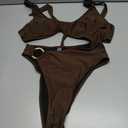 SUUKSESS Women Sexy One Piece Tummy Control Swimsuit Cutout Backless Bathing Suit, M