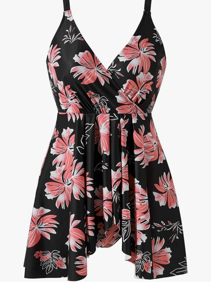 Women TwobPiece Swim Suit,  Swimsuit Tummy Control Ruched Skirted Bathing Suit, Size XXL Women TwobPiece Swim Suit,  Swimsuit Tummy Control Ruched Skirted Bathing Suit, Size XXL