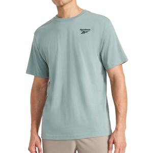 Reebok Mens Peak Short Sleeve T-Shirt, Standard Fit, Lightweight Cotton-Poly Fabric (Medium)