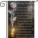 Memorial Sympathy Garden Flag 12x18 Inch Double Sided