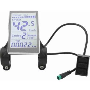 Electric LCD Display Meter, 5 Pin 24V 36V 48V 60V Universal LCD Display Electric Scooter M5 LCD Panel Screen, Cycling Computer for 31.8 22.2mm Electric Bikes