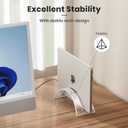 Acrylic Vertical Laptop Stand for Desk,Acrylic Invisible Desktop Notebook Dock,Vertical Laptop Holder Space-Saving Organizer for All MacBook, Surface, Samsung, HP, Dell