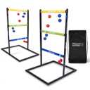 GoSports Ladder Toss Indoor & Outdoor Game Set with 6 Soft Rubber Bolo Balls and Travel Carrying Case - Pro Ladder Toss
