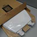Bemis White Elongated Plastic Toilet Seat with Cover (Model 1B5109227A) – Easy-Clean Quick-Release Hinges