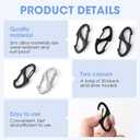 2 x MILAKE 20 Pcs Zipper Clips Anti Theft Security Locks with Dual-Opening S Carabiner, Zipper Locks Replacement for Backpacks, Luggage, and Keys, Portable S Clips Zinc Alloy Connectors (Black, 20 PCS)