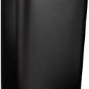 Amazon Basics Rectangular Metal Trash Can With Soft-Close Foot Pedal, 32 liter/8.5 gallon, 14"L x 14"W x 25.3"H, Black