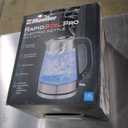 Mueller Rapid Boil Electric Tea Kettle 1.8L  Borosilicate Glass & Stainless Steel  BPA-Free Hot Water Boiler, LED Light, Auto Shut-Off, Boil Dry Protection Fast Water Heater  Kitchen Appliances