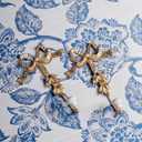 NIKKY HOME Decor Wall Hooks, Gold Bow Wall Hooks for Hanging Coats and Hats, Vintage Mounted Hook Chic Towel Hooks for Bathrooms, Clothing Hook for Bedroom 2PCS