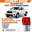 Tail lights Assembly Compatible with 2007-2013 Toyota Tundra,Rear Brake Tail Lamps w/Wiring Harness Left & Right OE Style
