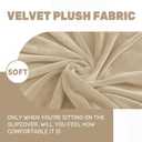 MAXIJIN Velvet Stretch Couch Cushion Covers Soft Sofa Cushion Cover Replacement Sofa Seat Cushion Slipcovers Furniture Protector with Elastic Bottom (1 Piece Sofa Cushion Cover, Camel)