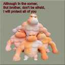 Squeeze Toy, Squishy Monkey Toy,Stretchy Glue-Sand Filled Rubber Gorilla,Elastic Stretchable, Autism,Decompression Toy for Adults and Children Animal for,Gift for Christmas, (Orange Medium)