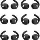 Ear Hooks Replacement for Galaxy Buds 3(SM-R530N)- 6 Pairs Sport Anti-Slip Eartips & Hook Tips Set, Compatible with Galaxy Buds 3 / Buds3 Earbuds Earhooks, Secure Fit for Running Gym (Black)