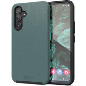 Crave for Samsung Galaxy A54 Case, Shockproof Protection Dual Layer Case for Galaxy A54 (6.4 inch) - Forest Green