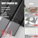 Stone Drying Mat for Kitchen Counter-Super Absorbent PU Dish Drying Mat, Quick Dry Stone Mat Kitchen for Dishes, Bottles & Cups, Large Foldable Stone Dish Drying Mat, Non-Slip Kitchen Mat (24" x 16")