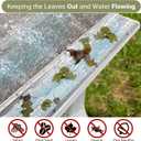 Gutter Guard, 5 inch Aluminum Gutter Guards, 40Pack-160ft, DIY Leaf Guards Protection for Gutters, 5" Rain Gutter Screen for Downspouts & Roof, Prevents Clogs & Debris, with Screws