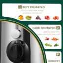 Juicer Machines, HOUSNAT Juicer Whole Fruit and Vegetables with 3-Speed Setting, 400 W Motor Quick Juicing Ideal for Beginners & Light Daily Use, Cleaning Brush and Juicing Recipe Included