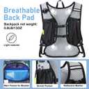 Lightweight Hydration Backpack, Running Backpack with 2L Water Bladder, Hydro Water Daypack for Cycling Hiking Rave for Men Women