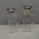 Netany 2 Pack 2 Liters/68 oz Square Glass Pitcher with Lid and Handle for Fridge, Iced Tea and Coffee Carafe Beverage Serveware, Heat Resistant Borosilicate Water Jug for Hot/Cold Drinks and Milk