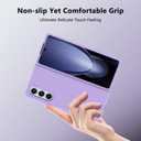 Compatible with Samsung Galaxy Z Flip 5 Case, Clear Hard PC Cover Cute Simple Never Yellowing Lightweight Matte Protective Slim Bumper Phone Case for Samsung Galaxy Z Flip 5, Purple(6-25)
