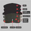 SIPAUTEC-Front & Rear Carbon Fiber Ceramic Brake Pads Compatible with Chevy Colorado GMC Canyon 2015-2020 | OEM Fitment | Low Noise | Dust Free | 8 Brake Pads