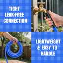 Heavy Duty Garden Hose 25 ft, Non-Expanding Flexible Water Hose, Kink Resistant Lightweight Hybrid Hose, Leakproof Hose Male to Female Fittings