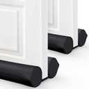 2 Pack Under Door Draft Stopper  Bottom Door Gap Filler & Seal  Fits 30” to 36” Door, Block Cold Air, Noise, Sound, Wind, Bugs, Easy to Install, Double Side Block, No Adhesive, Brown