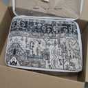 KOZYFLY Runners for Hallways 3x12 Ft Extra Long Washable Faux Wool Thin Hallway Rug Boho Runner Carpet Printed Entryway Rug for Bedroom Stairs Kitchen Living Room Hall, Black/Taupe/Beige