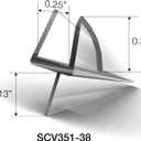 Basco 1/4 inch Shower Door Sweep Door and Panel (3/4" x 38-3/8") (Infinity), Clear