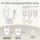 Bidet Toilet Seat with IInstant Warm Water Elongated (white)