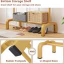 JIUYOTREE Standard Clothes Clothing Garment Rack with Storage Shelves Clothes Organizer for Hanging Clothes Coat Jacket Shirt Sweater Jeans Gold