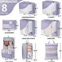 8 Set Packing Cubes for Travel, Gifts for Women Mom,Anti-Tearing Suitcase Organizer,OlarHike Vacation Essentials & Accessories for Cruise Ship