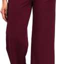 CADMUS Wide Leg Pants for Women Yoga Work Pants with Pockets High Waist Lounge Sweatpants Dress Pants 29",Wine Red,L