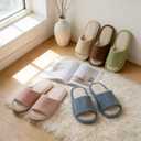 PXPUIQ Corduroy House Slippers for Women and Men - Soft Indoor Comfort Slides with Non-Slip Sole, Lightweight & Breathable