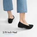ATHMILE Pointed Toe Flats for Women Dressy Work Shoes Business Casul Knit Ballet Flats Slip on Office Ladies Comforttable Dress, Size 11