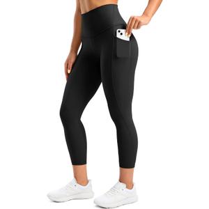 Soothfeel Women's High Waisted Yoga Workout Leggings 25" 28" (Black, S)