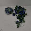 2 Pack (16FT) Artificial Rose Vine Fake Flowers Garland Hanging Silk Rose Ivy Plants Vine for Father's Day,Wedding Arch Party Garden Home Aesthetic Art Dcor (Royal Blue)