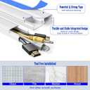 Cord Hider Self-Adhesive 235in(15x L15.7) Cord Covers for Wall Mounted TV Wires on Wall Cable Hider Wall Kit Cable Management Organizer with 78in Wall Cord Hider 6ft Floor Cord Cover-White