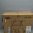 Walkers for Seniors Taller 5.3~7ft, Lightweight Foldable Rollator Walker, Built in Cable, Reinforced Aluminum Frame, 8" Big Rubber Wheels for All Terrain, 350lb Weight Capacity, Golden