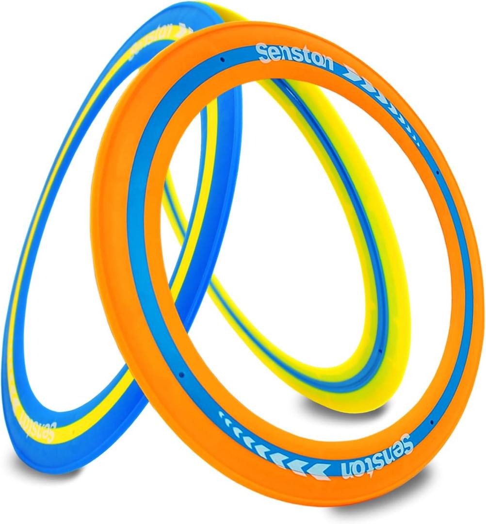 Senston Flying Discs Easily Catch and Throw Sports Disc 11 Inch Soft Flying Discss Colorful Flying Discs 3 Pcs for Pool Backyard Family Fun