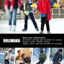 Rolimaka 4 Pcs Boys Sweatpants Soft Fleece Lined Open Bottom Youth Basic Athletic Joggers with Pockets Thermal Pants for Boys (Black, L)