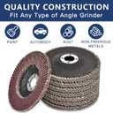 4 Inch Flap Discs, Akamino 20 PCS 40 60 80 120 Grit Assorted Sanding Pad for Angle Grinder, Compatible with Dewalt Makita