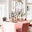 Whaline 16Pcs Christmas Plastic Tablecloth Rectangle Table Cover Pink Red Green Waterproof Table Cloth for Xmas Winter Decoration Supplies, 54 x 108 Inch