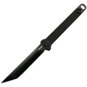 Kershaw Dune Full Tang Neck Knife (4008X) Compact 3.8 3Cr13 Stainless Steel Fixed Blade with Black-Oxide Finish, Textured Injection Molded Handle, Secure Molded Sheath and Lanyard, 2.5 oz.