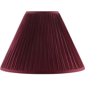 Aspen Creative 33194, Transitional Hardback Empire Mushroom Pleated Rich Red Spider Shade, 6" Top x 16" Bottom x 12" Slant (Burgundy)