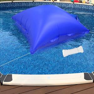 4'x4' Pool Pillows for Above Ground Pools, Winterizing Ice Equalizer 0.4mm Ultra Thick Pool Cover Air Pillow for Winter, Pool Closing Kit for Swimming Pool, 50ft Rope Included (Square Style)
