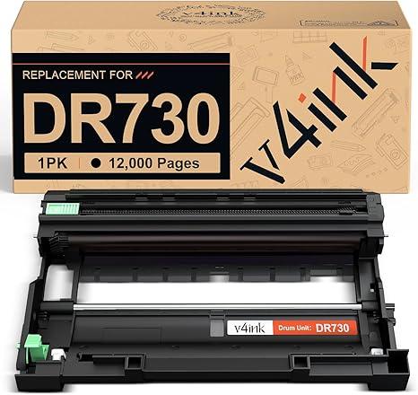 v4ink Compatible DR730 Drum Replacement for Brother DR730 DR760 Drum for Brother HLL2325DW HLL2350DW HLL2370DW HLL2390DW HLL2395DW MFCL2690DW MFCL2710DW MFCL2717DW MFCL2750DW DCPL2550DW (NOT Toner)