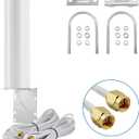 High Gain 10-12dBi Dual SMA Male 698-2700 MHz 3G/4G LTE Omni-Directional Outdoor Pole/Wall Mount Antenna for Mobile Cell Phone Cellular 4G LTE Router Modem Gateway