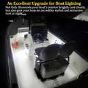 Botepon Upgraded Boat Interior Lights, No Drill Install Marine LED Lights with Adhesive & IP67 Waterproof, Boat Deck/Cockpit Lighting for Night Fishing Safety, White