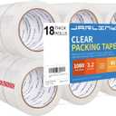 JARLINK Clear Packing Tape (18 Rolls), Heavy Duty Packaging Tape for Shipping Packaging Moving Sealing, 3.2mil Thick, 1.88 inches Wide, 60 Yards Per Roll, 1080 Total Yards